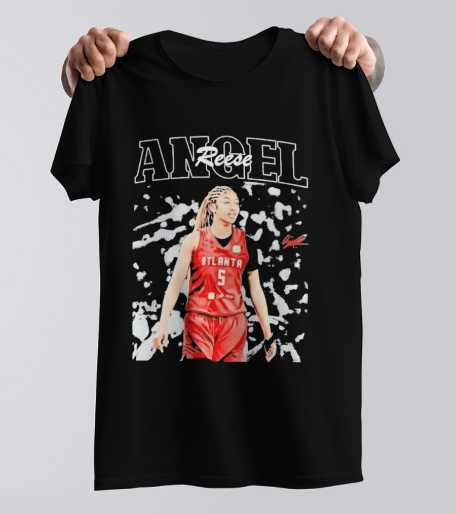 Angel Reese Atlanta No. 5 Basketball Star Burst T-Shirt