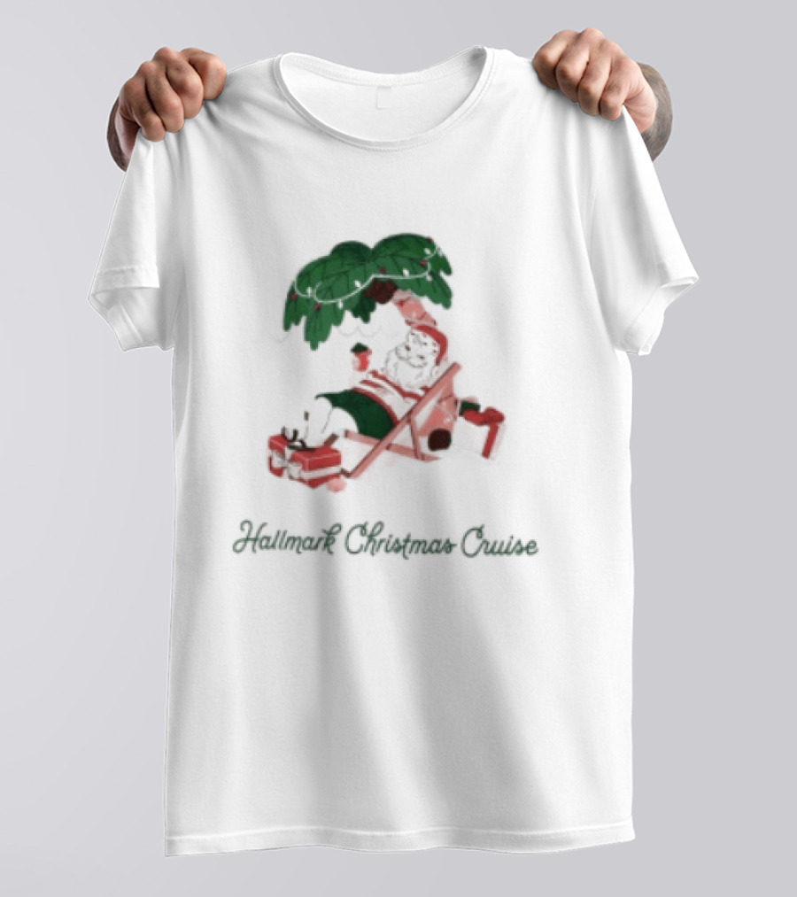 Hallmark Christmas Cruise Store Beach Santa 2026 Holiday Collection T-Shirt