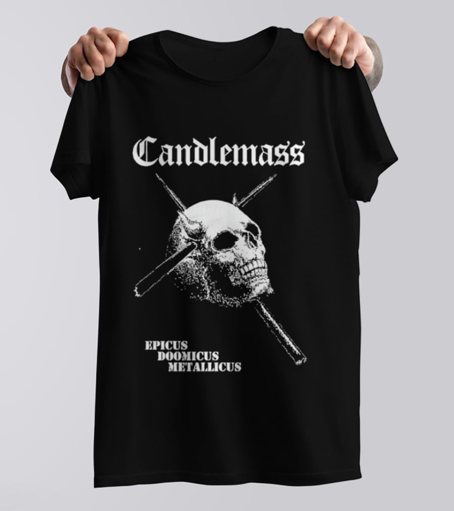 Candlemass Epicus Doomicus Metallicus Skull T-Shirt