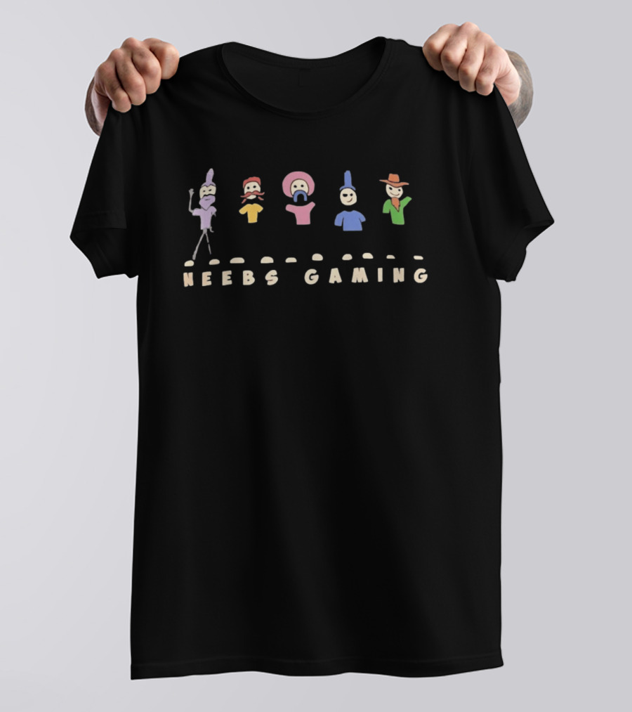 Neebs Gaming Stick Figure Crew Characters T-Shirt