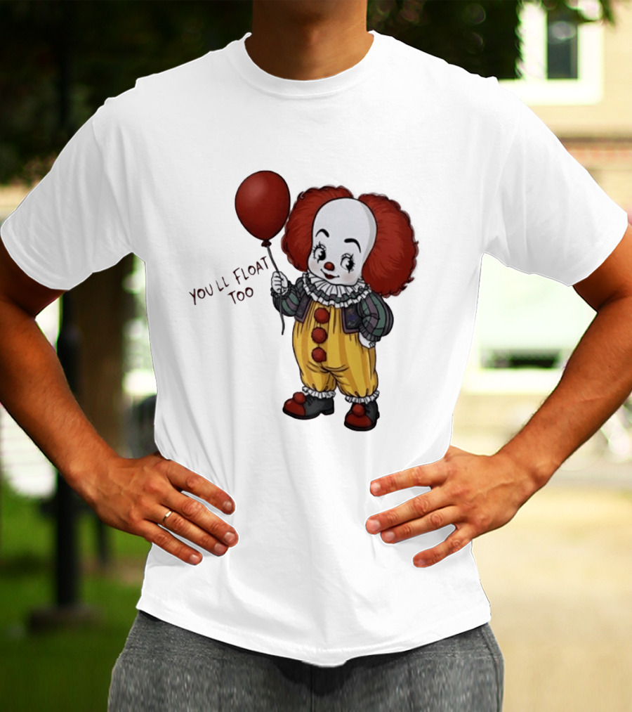 Pennywise Clown You'll Float Too Red Balloon T-Shirt
