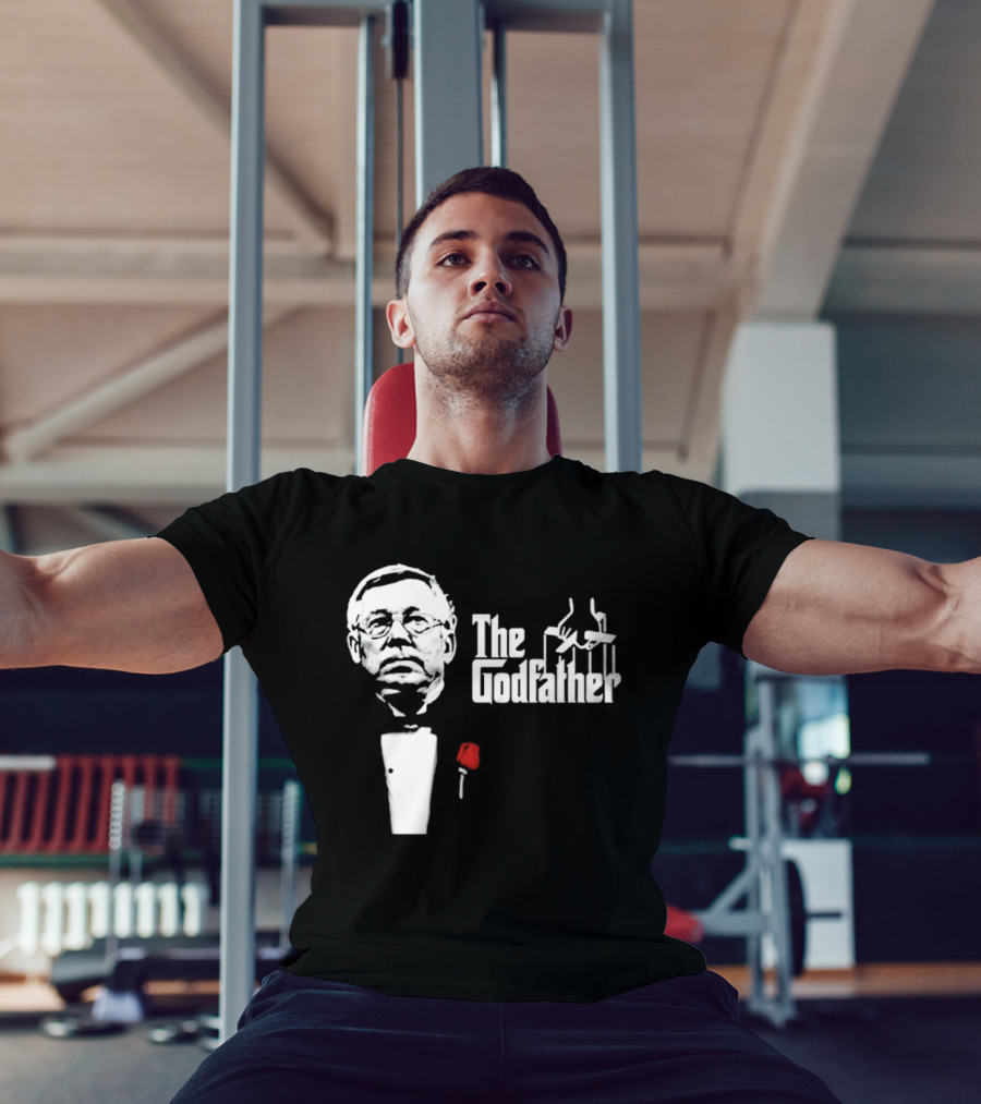 Sir Alex Ferguson The Godfather Tribute With Red Rose T-Shirt