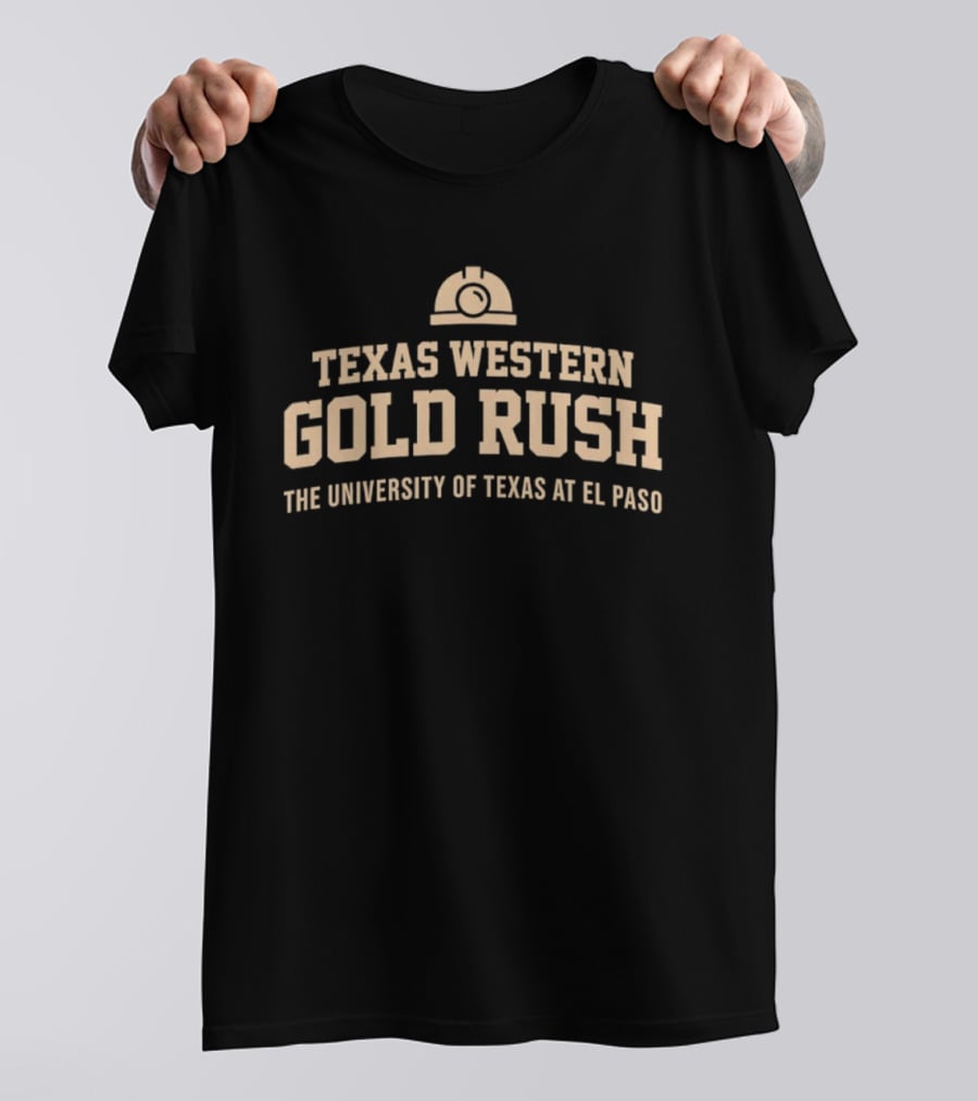 Texas Western Gold Rush The University Of Texas At El Paso Helmet T-Shirt