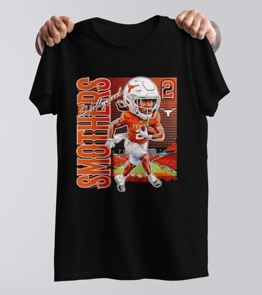 Hollywood Smothers Texas Longhorns Number 2 Football Player Action T-Shirt