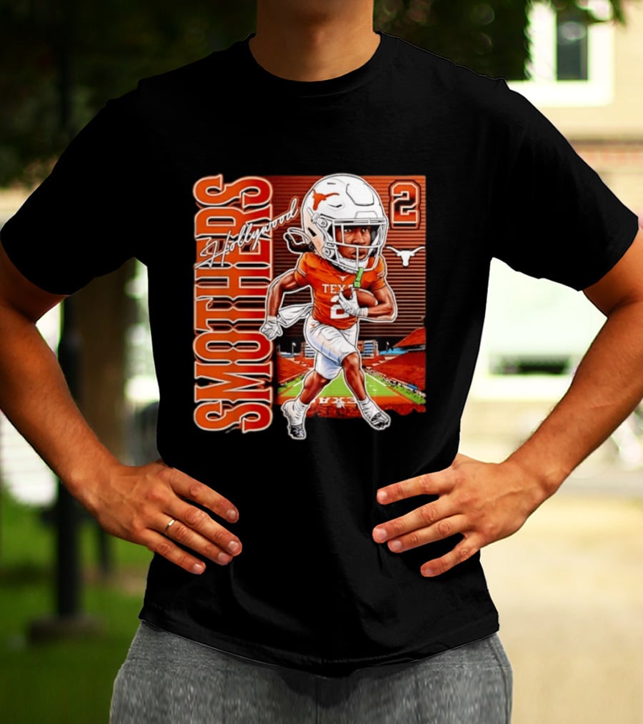 Hollywood Smothers Texas Longhorns Number 2 Football Player Action T-Shirt