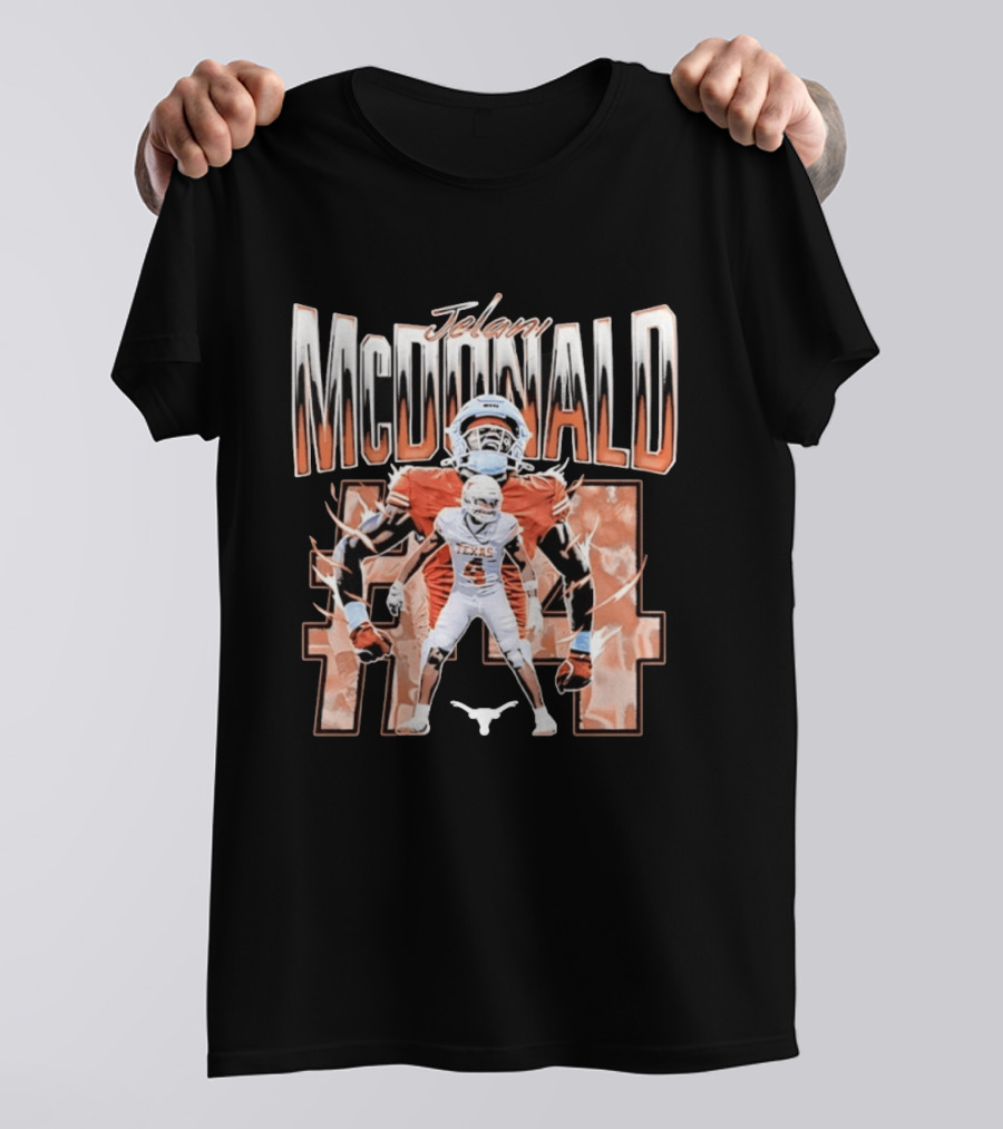 Jelani McDonald Texas Longhorns Football 44 T-Shirt