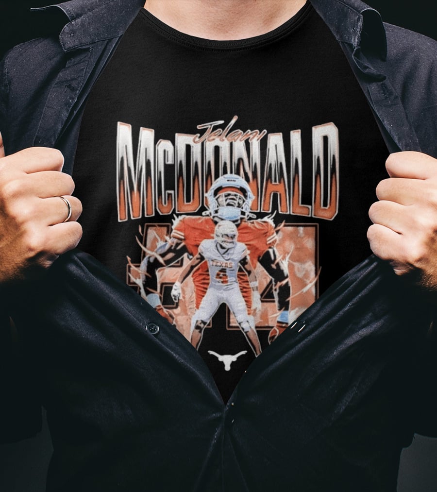 Jelani McDonald Texas Longhorns Football 44 T-Shirt
