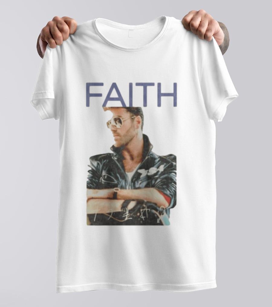George Michael Faith Tour Leather Jacket And Aviator T-Shirt