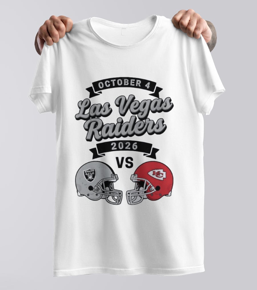 October 4 Las Vegas Raiders 2026 Vs Kansas City Chiefs T-Shirt