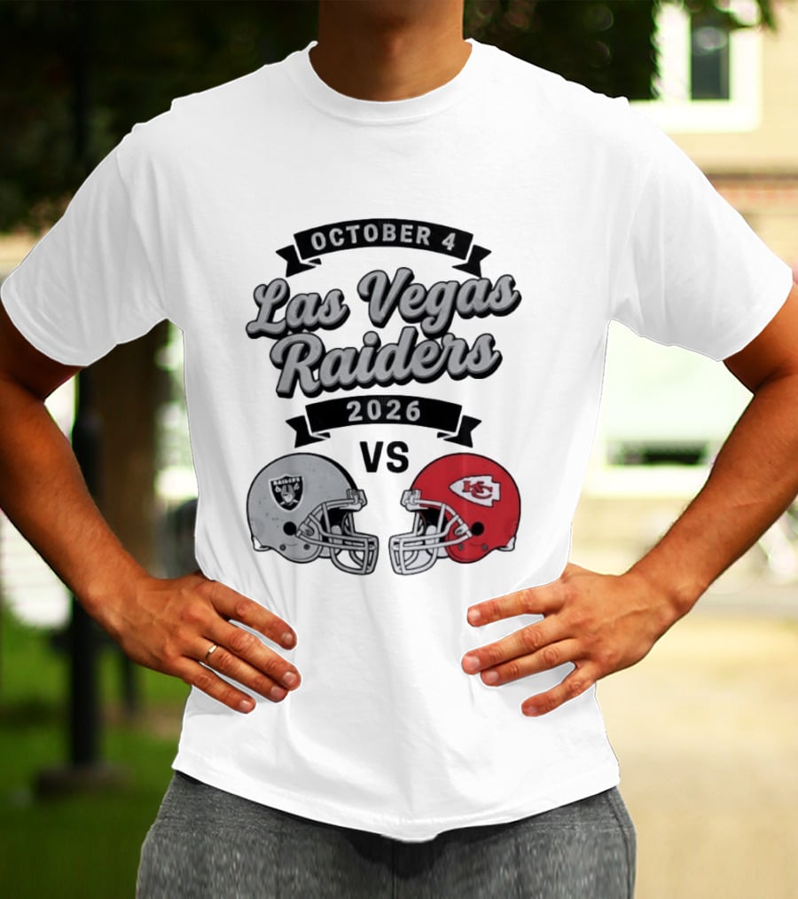 October 4 Las Vegas Raiders 2026 Vs Kansas City Chiefs T-Shirt