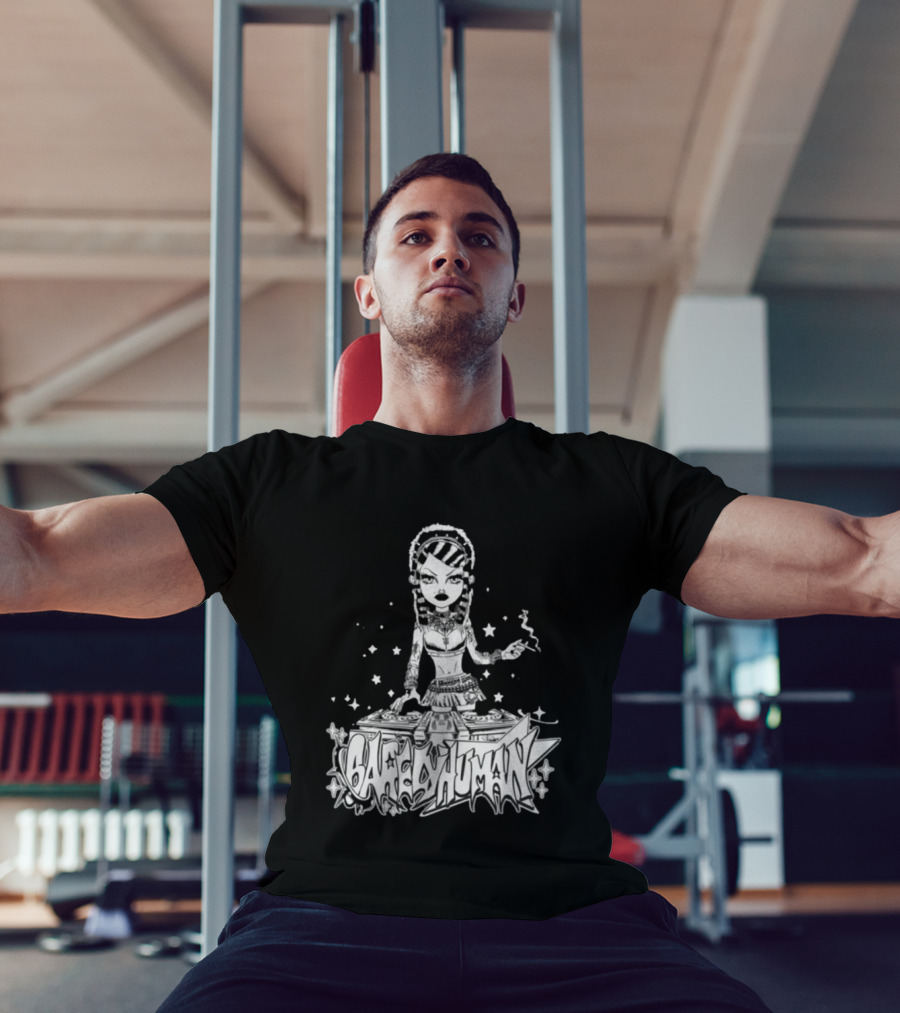 6Arelyhuman Digital Dancer Doll Tattoo Style DJ Aesthetic T-Shirt