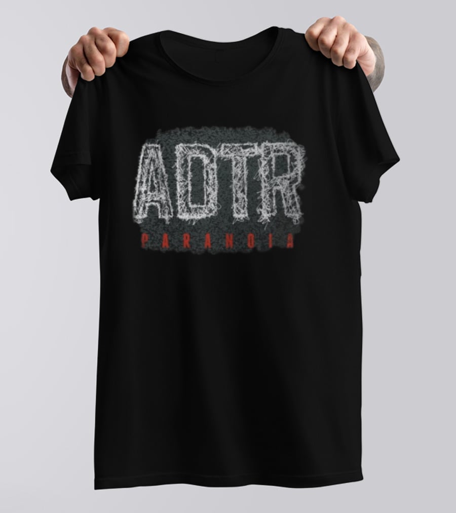 ADTR Paranoia Textured Graphic Stitch Effect T-Shirt