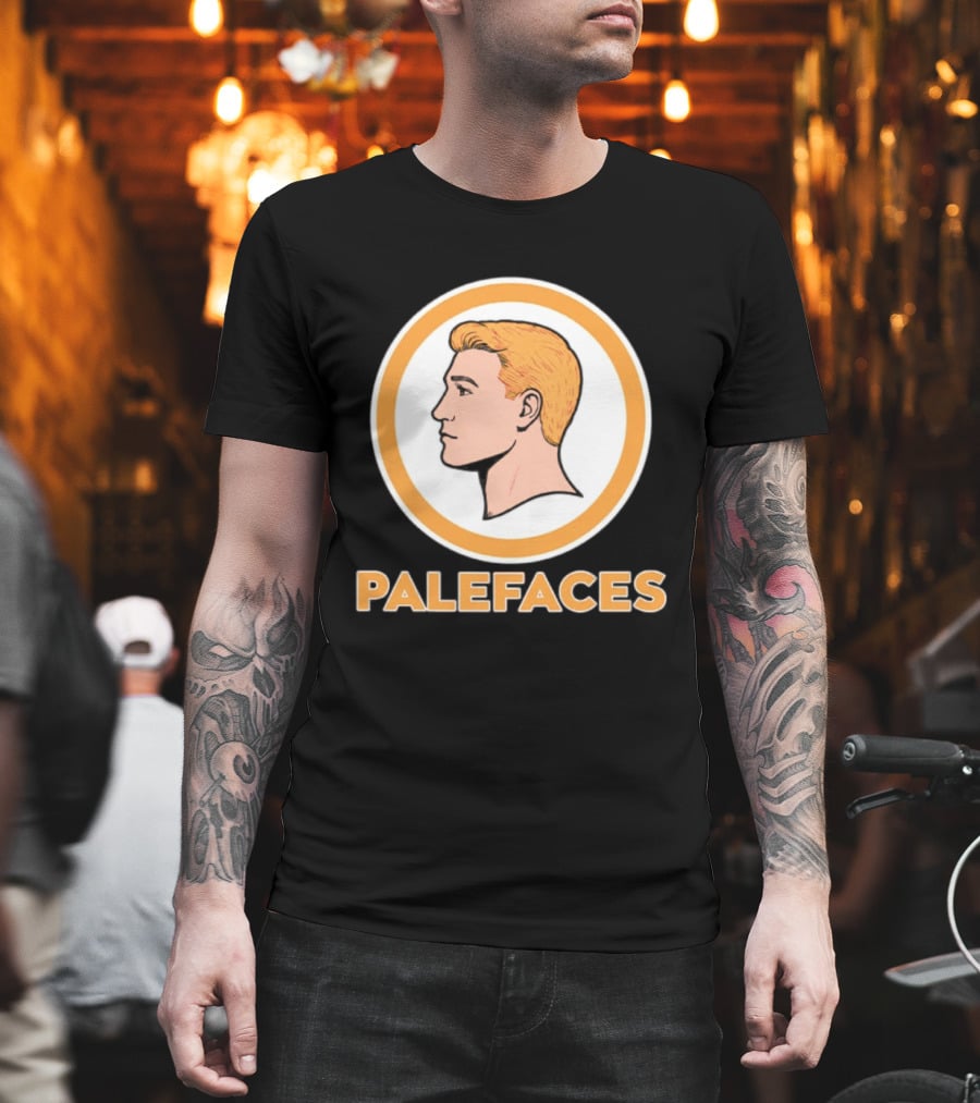 Caucasians Palefaces Orange Circle T-Shirt