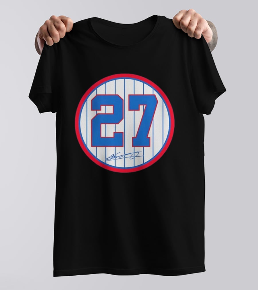 Vladimir Guerrero Number 27 Montreal Expos Team Signed Jersey Patch T-Shirt