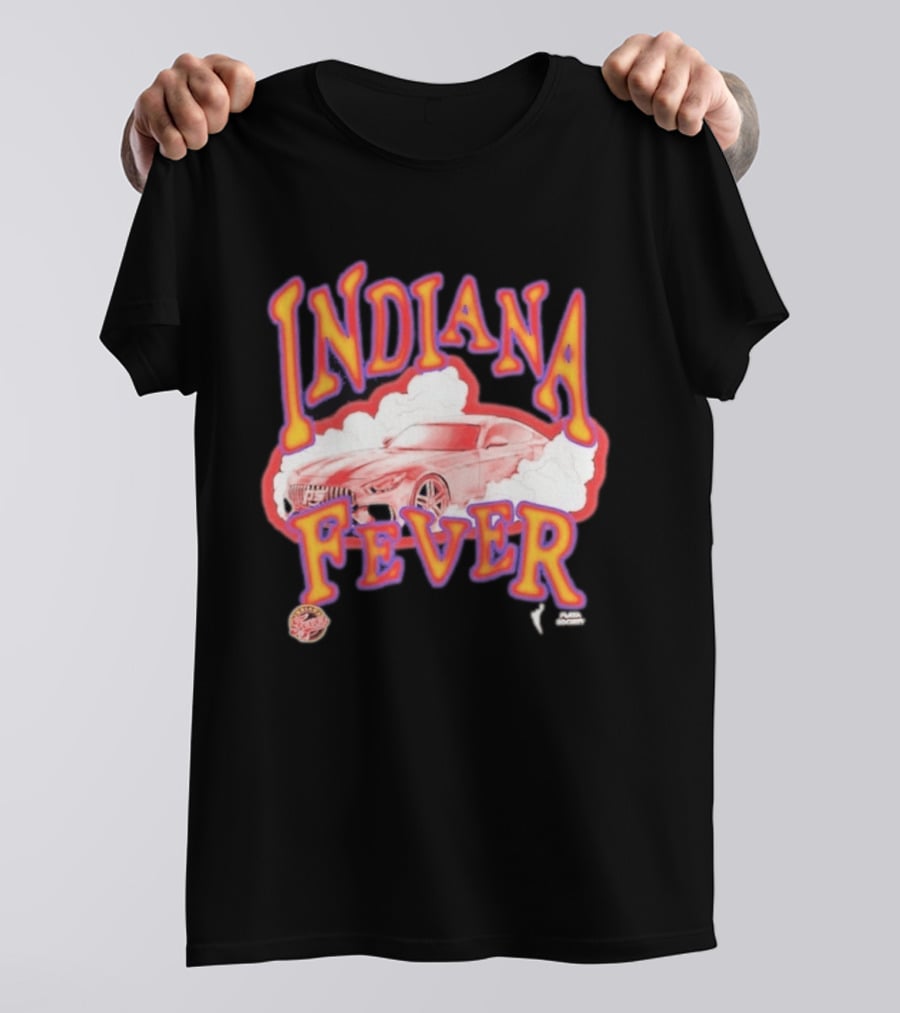 Indiana Fever Car Sketch Design WNBA Team Spirit T-Shirt