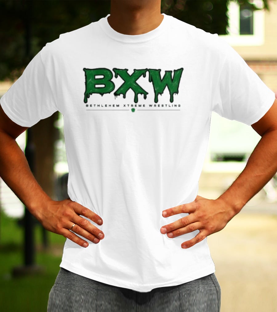 Bethlehem Xtreme Wrestling BXW Dripping Green Letters T-Shirt