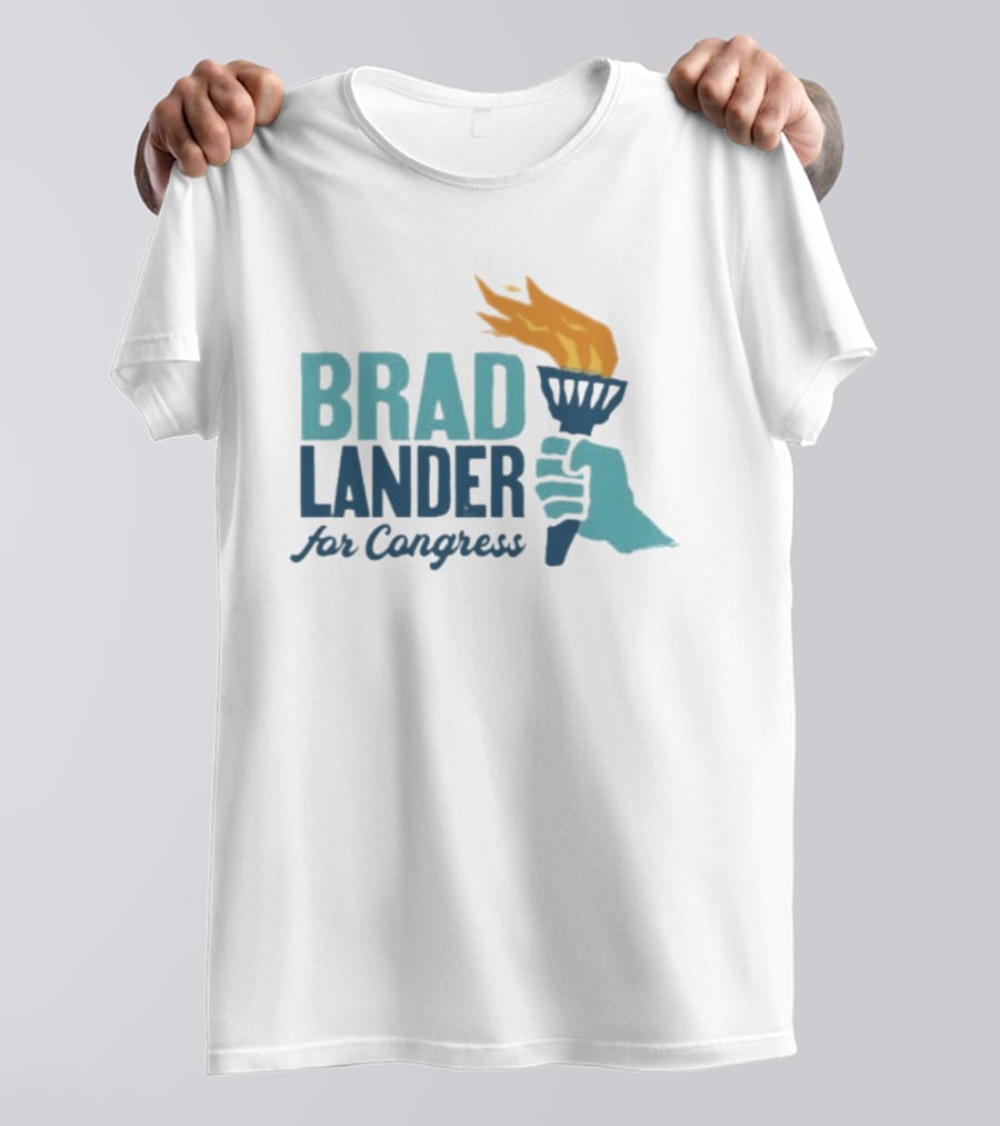 Brad Lander For Congress Torch T-Shirt