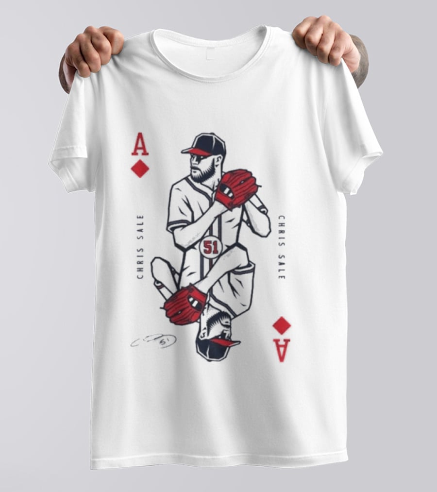 Chris Sale Ace Of Diamonds Playing Card MLB Baseball T-Shirt
