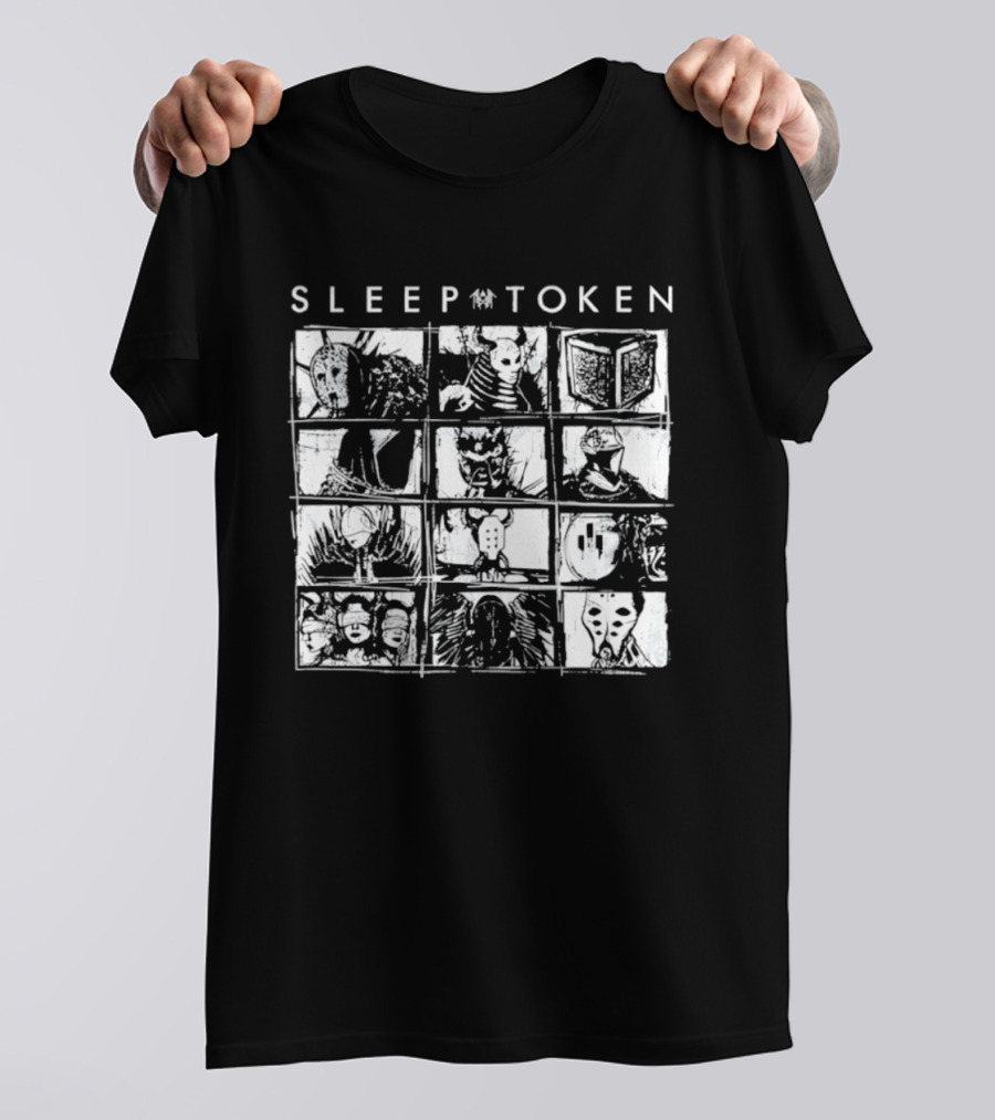Sleep Token Band Grid Metal Music T-Shirt