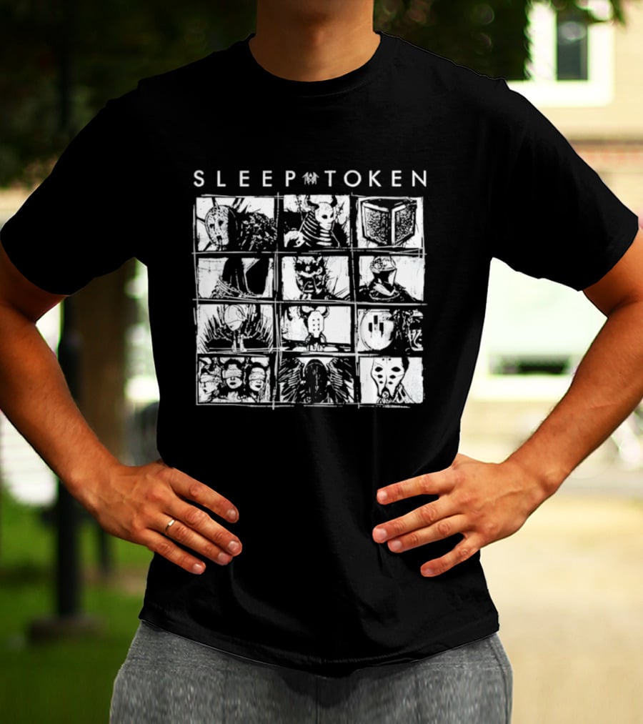 Sleep Token Band Grid Metal Music T-Shirt