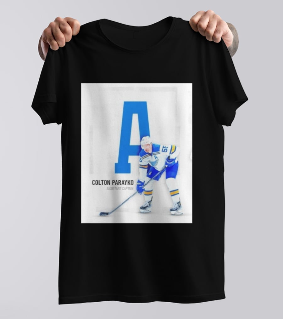 Colton Parayko St Louis Blues Assistant Captain No 55 Hockey Player T-Shirt