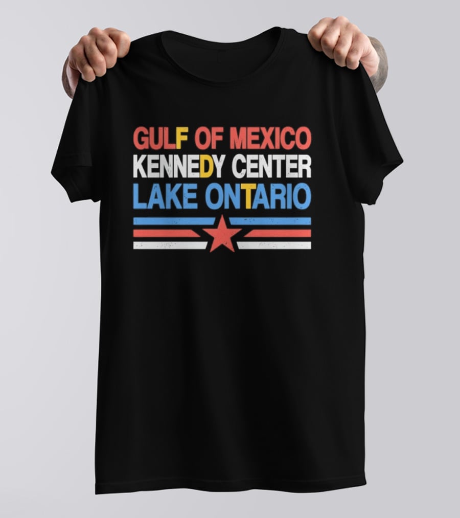 Distressed Gulf Of Mexico Kennedy Center Lake Ontario Star T-Shirt