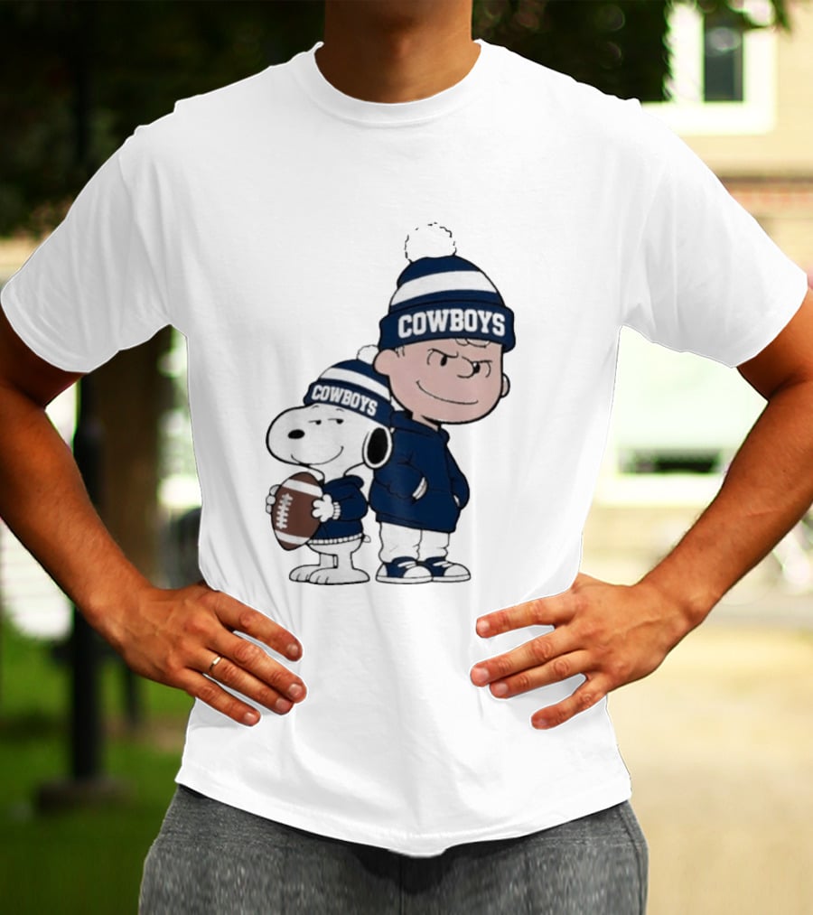 Snoopy Charlie Cowboys Football Fan T-Shirt