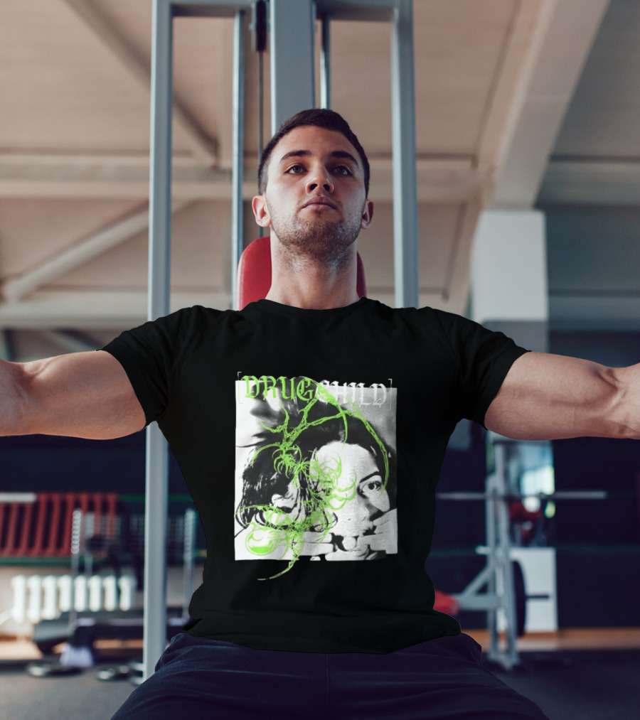 Drugchild Green Cyber Sigilism High Contrast No Depth Just Death And Decay T-Shirt