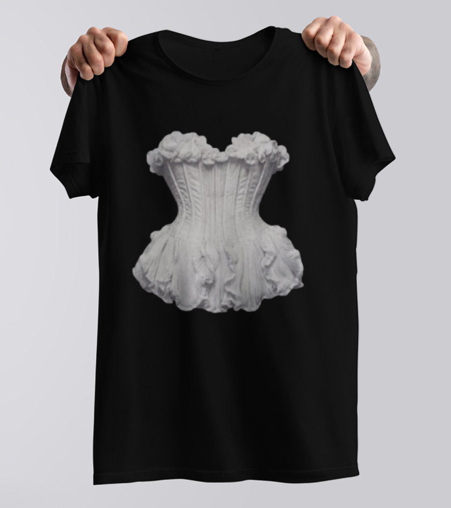 Beyonce Store Flaws And All White Corset Sculpture T-Shirt