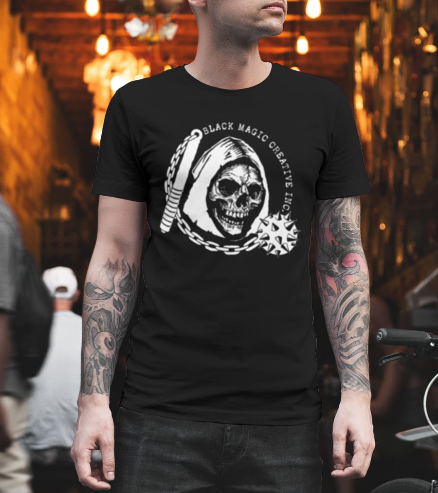Black Magic Creative Inc Skull And Chain T-Shirt