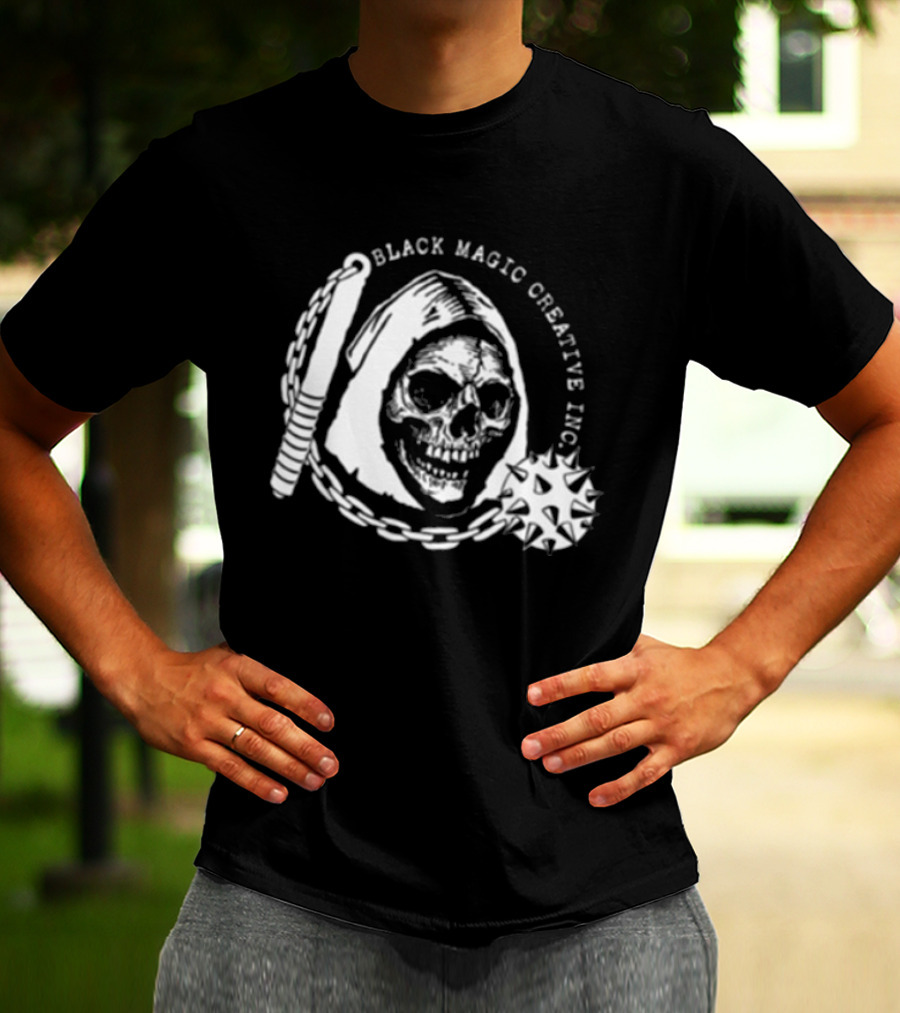 Black Magic Creative Inc Skull And Chain T-Shirt