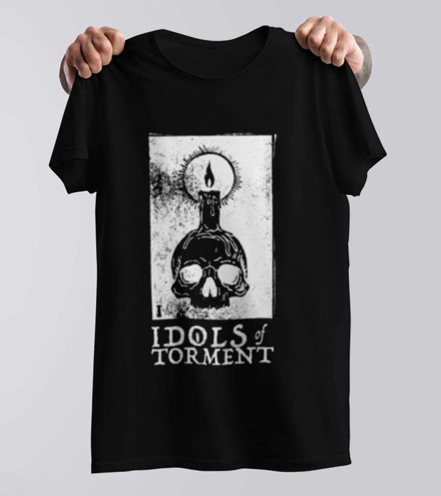 Black Magic Creative Store Idols Of Torment Skull Candle T-Shirt
