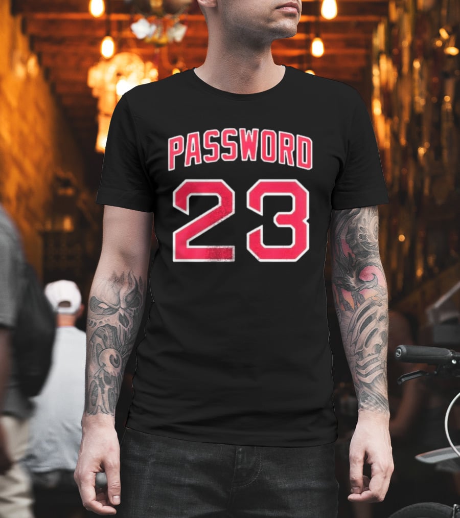Boston Red Sox Password 23 Worcester Name And Number T-Shirt