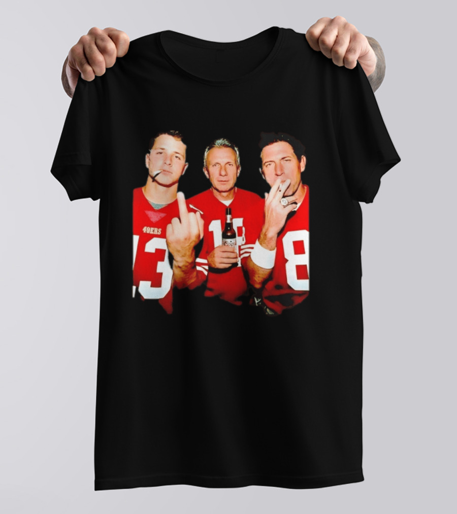 Brock Purdy Joe Montana Steve Young 49ers Legends NFL Players T-Shirt