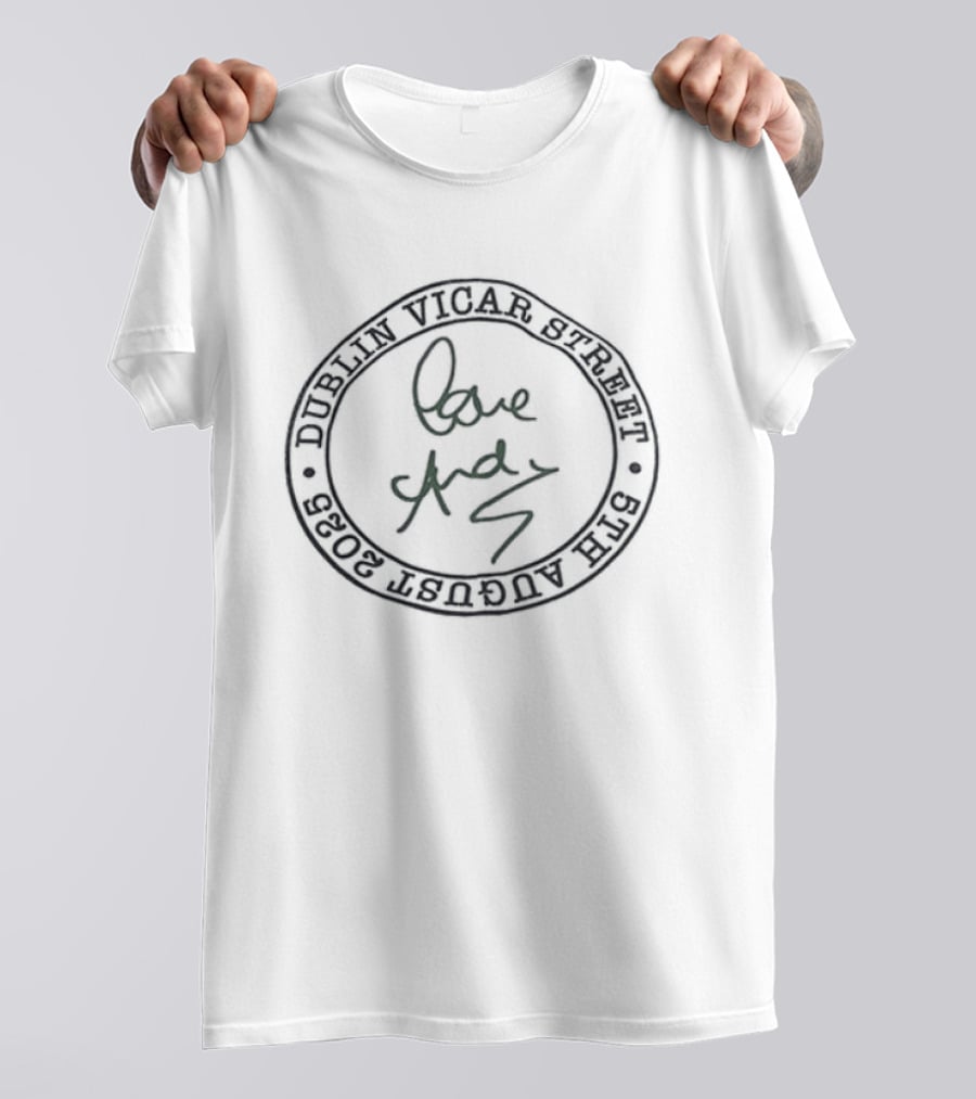 Andy Bell Love AB Dublin Vicar Street Tour Date Fan Memorabilia T-Shirt