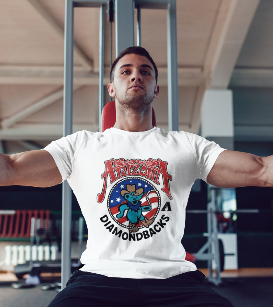 Arizona Diamondbacks Grateful Dead Americana Cowboy Bear T-Shirt