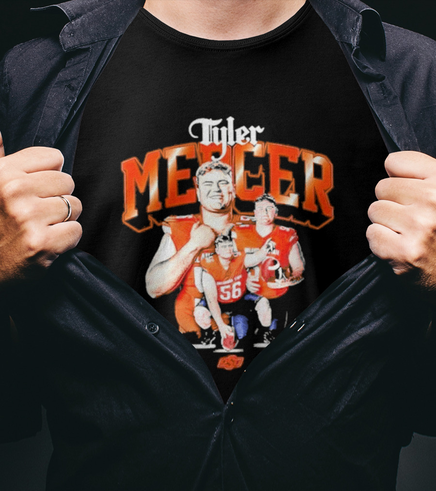 Tyler Mercer Oklahoma State Football Player Number 56 T-Shirt