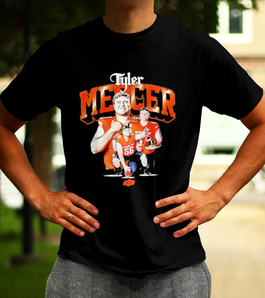 Tyler Mercer Oklahoma State Football Player Number 56 T-Shirt