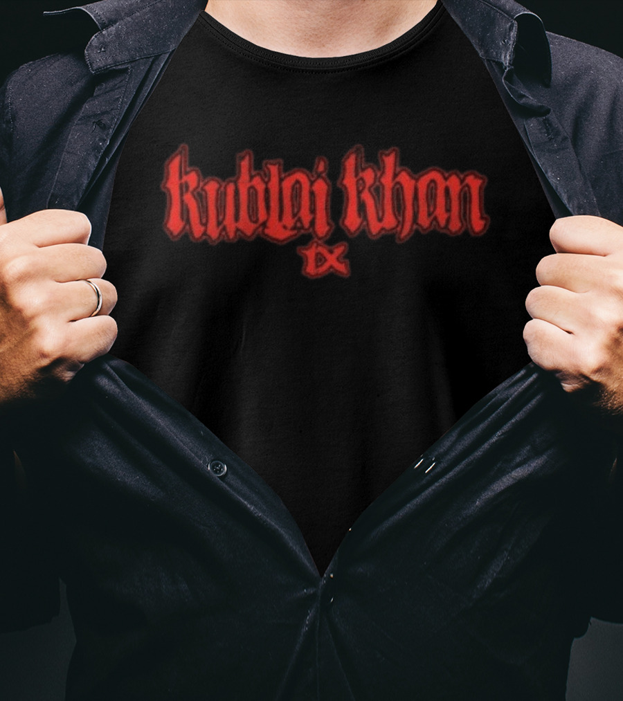 Imprint Store Kublai Khan Tx Love Will Never Be Enough Red Stylized T-Shirt