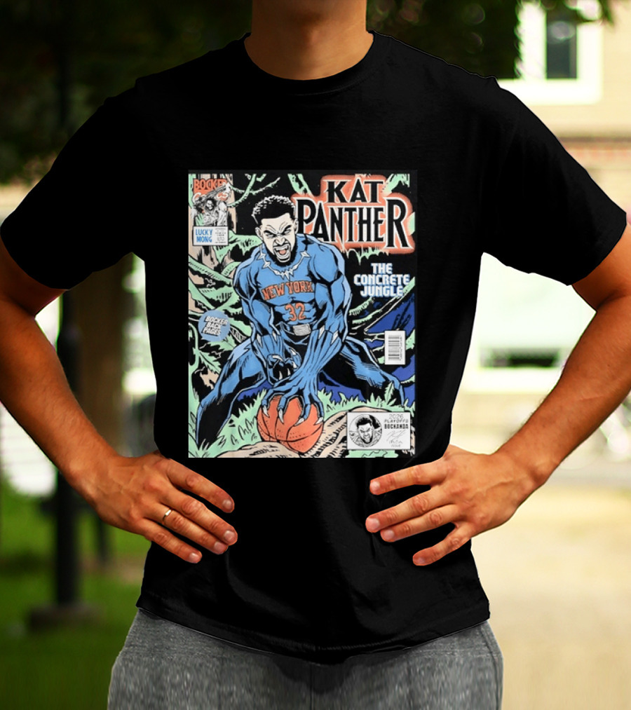Kat Panther New York 32 The Concrete Jungle Comic Cover Booker Back Page T-Shirt