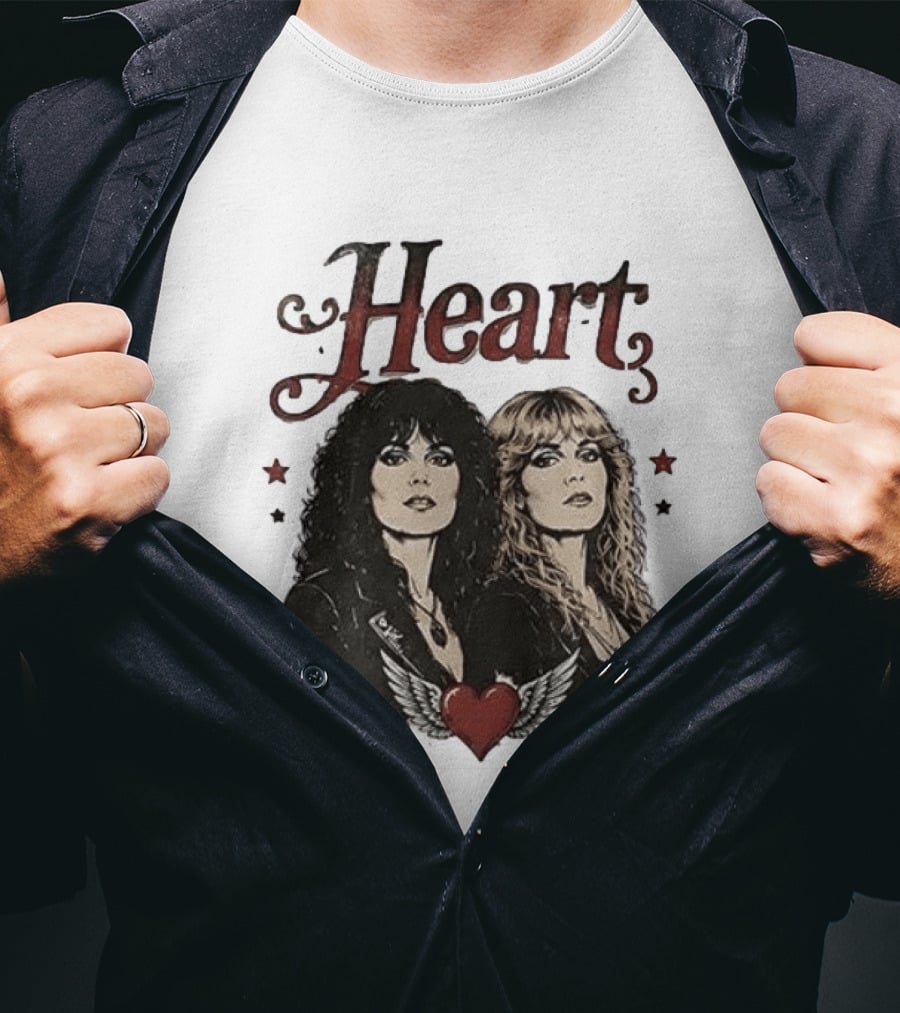 Heart Band Sing Loud Love Wild With Iconic Duo T-Shirt