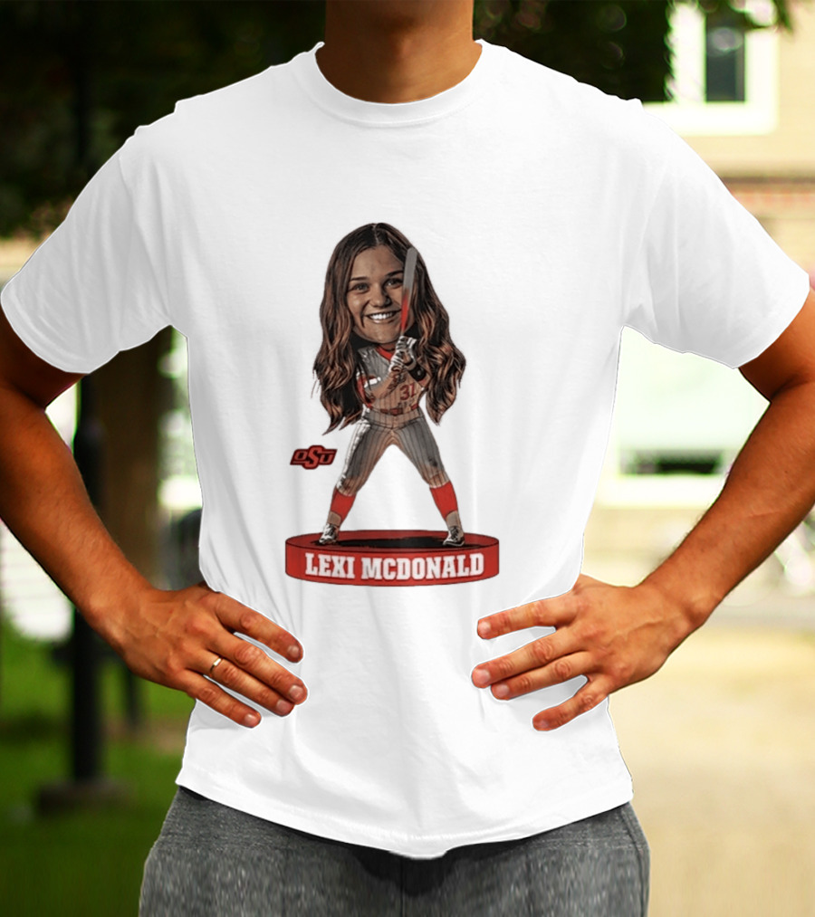 Lexi McDonald Oklahoma State Softball OSU Athlete Caricature T-Shirt