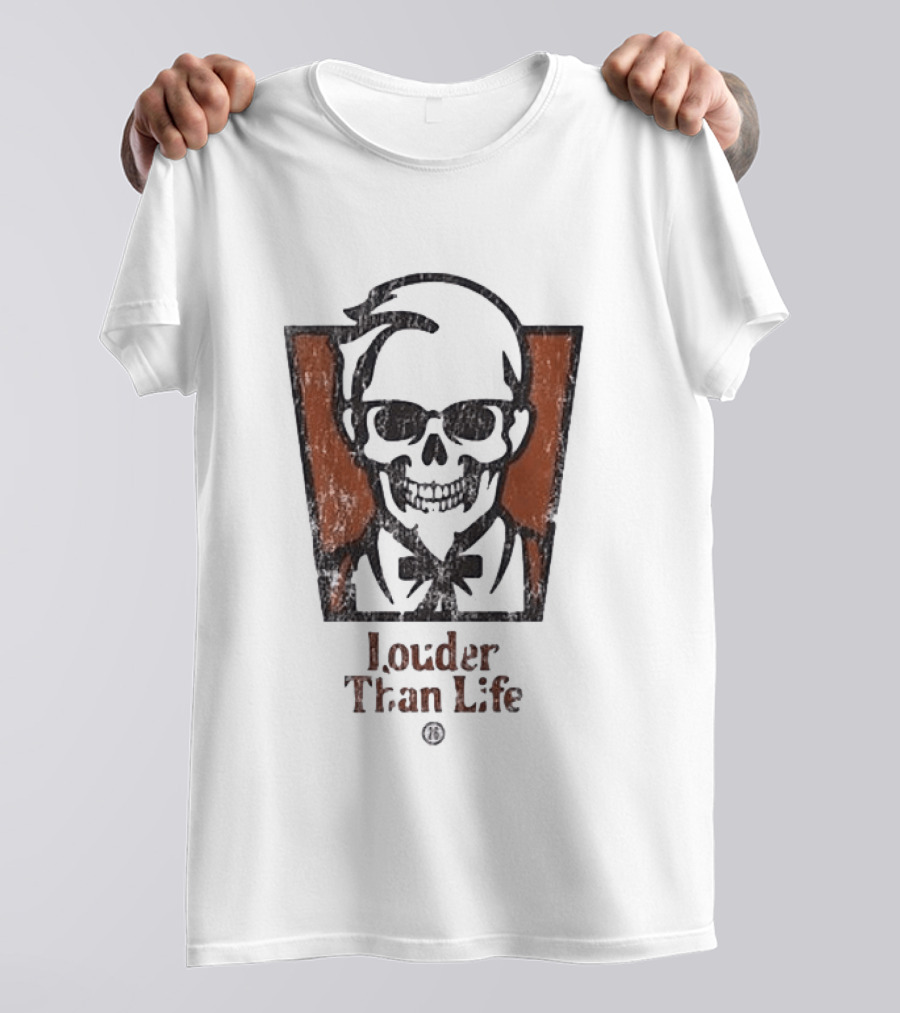 Louder Than Life Skull Colonel KFC T-Shirt