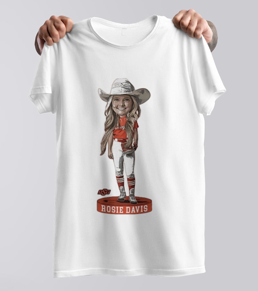 Rosie Davis Oklahoma State Softball Player Caricature OSU Team Spirit T-Shirt