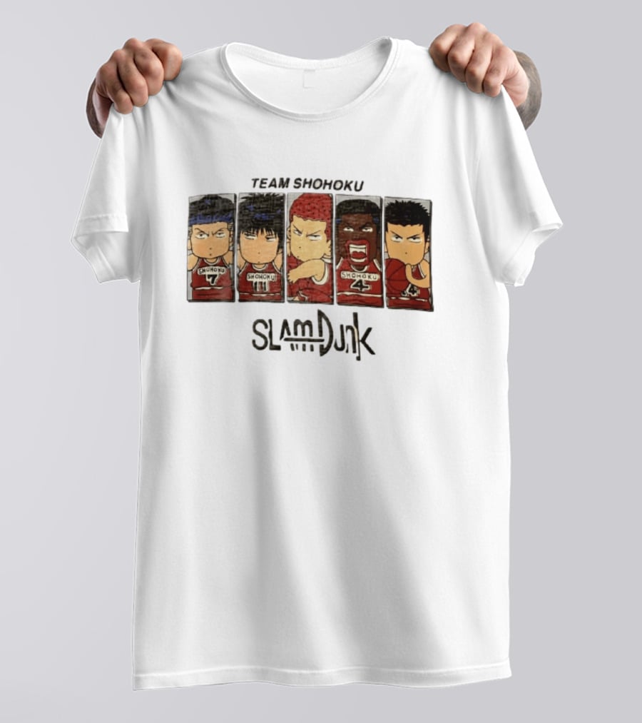 Team Shohoku Slam Dunk Sakuragi Hanamichi Rukawa Kaede Akagi Takenori Miyagi Ryota T-Shirt