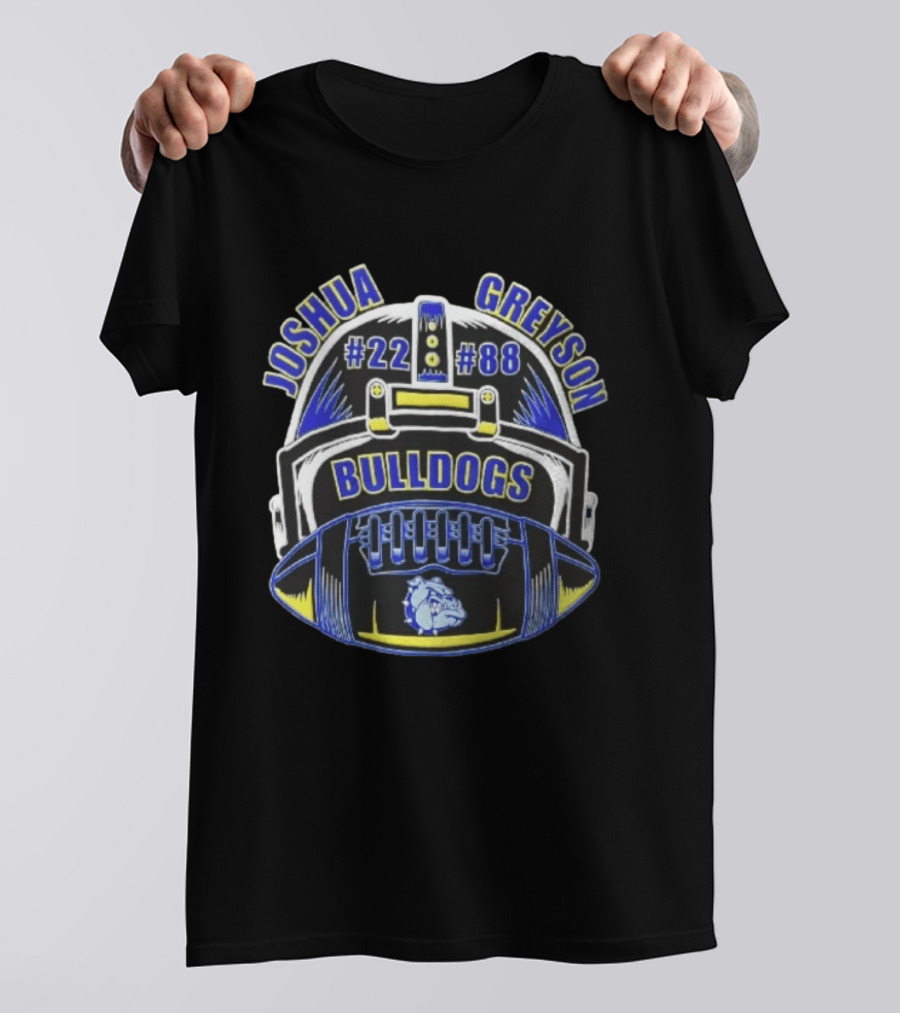 Joshua Greyson Bulldogs Football Helmet #22 #88 T-Shirt