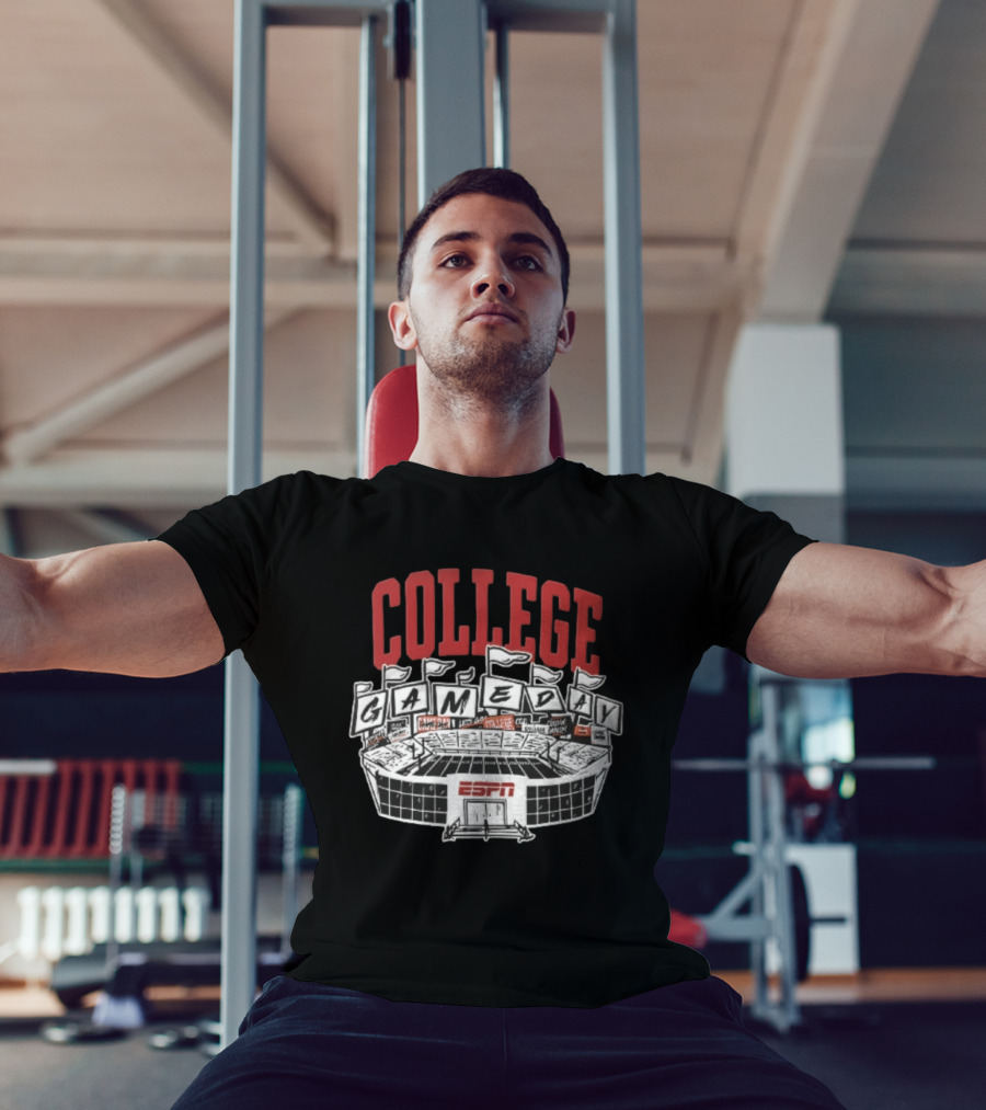 ESPN College GameDay Stadium Flags And Field T-Shirt