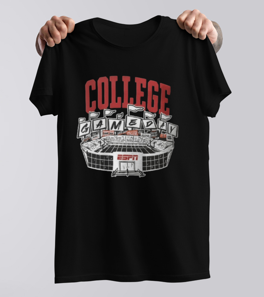 ESPN College GameDay Stadium Flags And Field T-Shirt