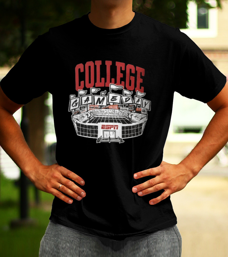 ESPN College GameDay Stadium Flags And Field T-Shirt