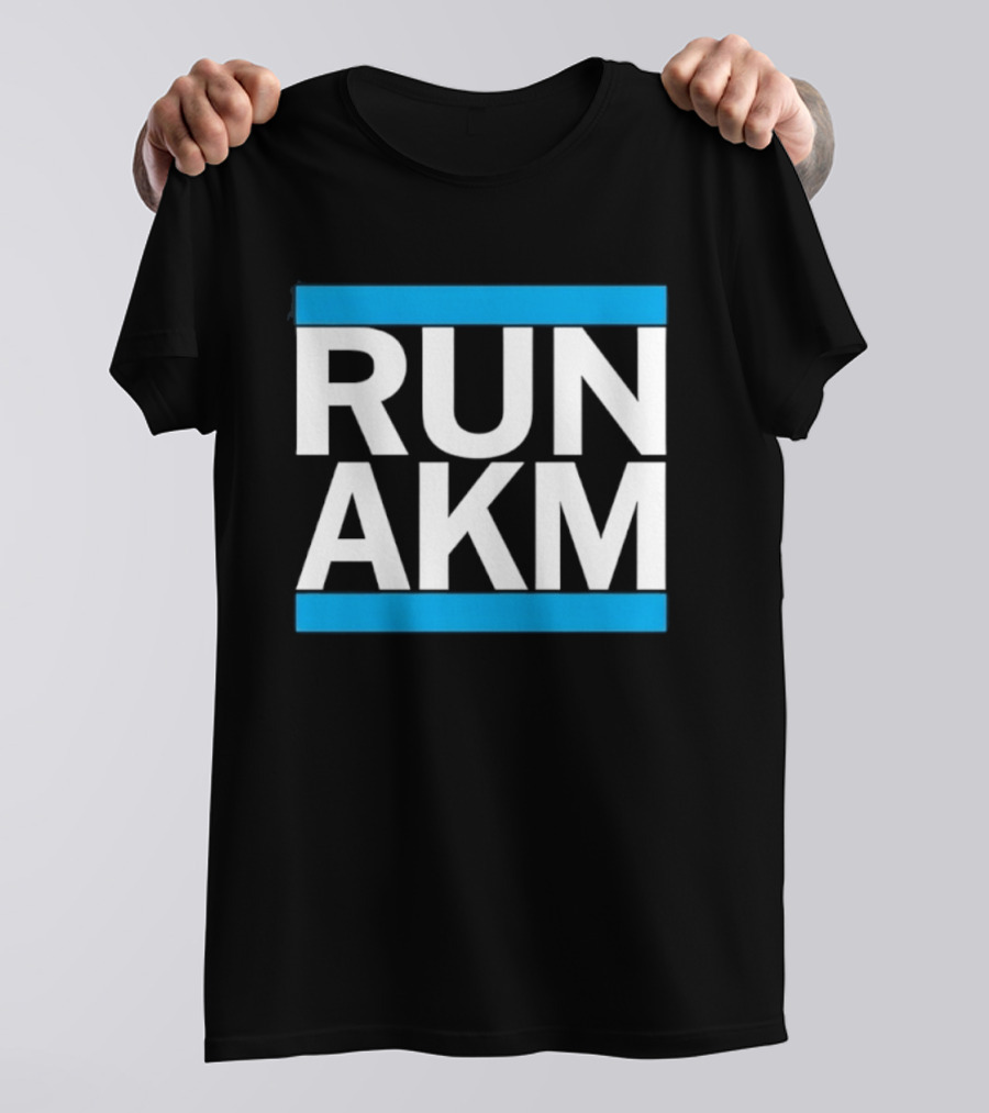 RUN AKM Streetwear Bold Typography Fashion T-Shirt